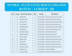BATCH – 3 GROUP - III - SpellBee International