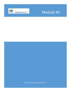 Module #1 - MyEdGVSD