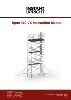 Span 400 VX Instruction Manual