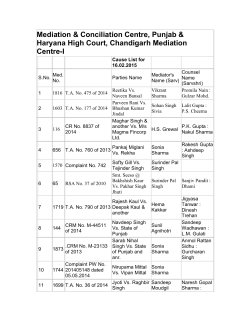 16/02/2015 - High Court of Punjab and Haryana