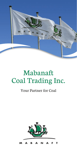 Mabanaft Coal Trading brochure