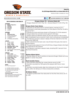 Oregon State 70 - Arizona State 64