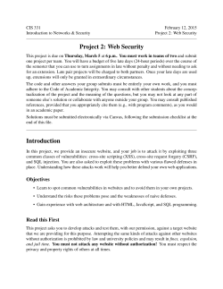 Project 2: Web Security
