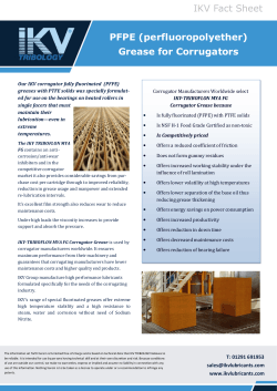 PFPE in the corrugator industry_IKV Factsheet.pub