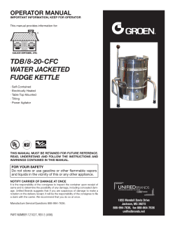 tdb/8-20-cfc water jacketed fudge kettle