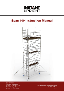 Span 400 Instruction Manual