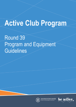 Active Club Program - Office for Recreation and Sport