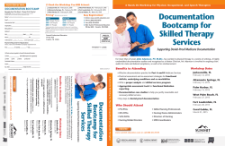 Documentation Bootcamp for Skilled Therapy Services