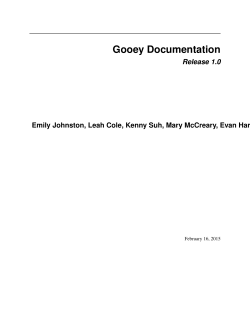 Gooey Documentation
