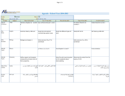 Brevet Agenda - School Year 2014