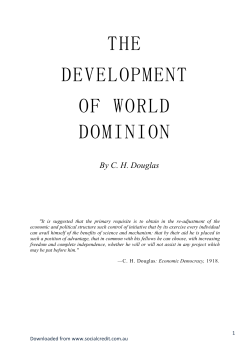 The Development of World Dominion