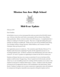 February Mid-2015 Update - Mission San Jose High School