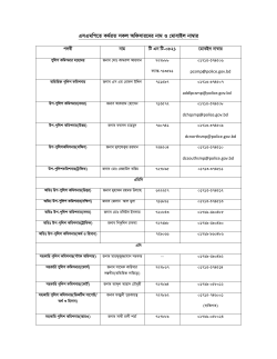 Telephone Directory - Sylhet Metropolitan Police