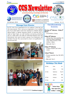 Newsletter - Canggu Community School