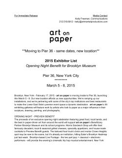 art on paper Press Release - Exhibitor List, Benefit Preview, Special