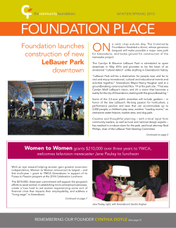 FOUNDATION PLACE - Community Foundation of Greater