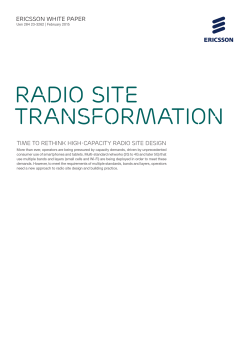 Radio site transformation – time to rethink high