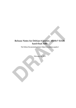 Release Notes for Debian 8 (jessie), ARMv7 (EABI hard