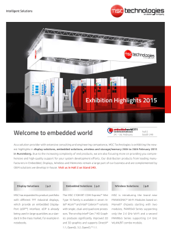 Exhibition Highlights 2015 Welcome to embedded world