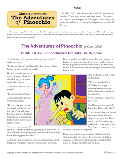 The Adventures of Pinocchio Worksheets