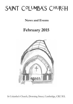 From the Minister February 2015 - St. Columba`s Church, Cambridge