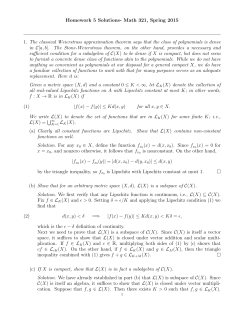 Homework 5 Solutions- Math 321, Spring 2015 1. The classical