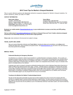 Travel Tips for Martha`s Vineyard Residents