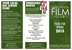 Spring 2015 Films - Nantwich Film Club
