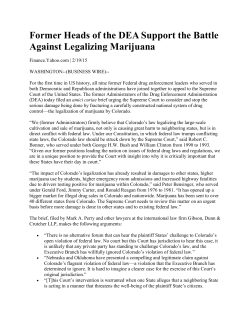 Former Heads of the DEA Support the Battle Against Legalizing