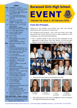Event 16 February 2015 - Burwood Girls High School