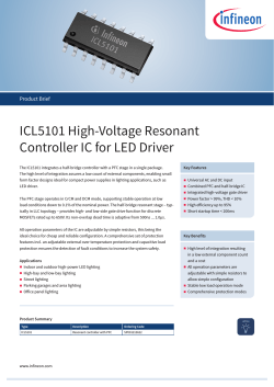 ICL5101 High-Voltage Resonant Controller IC for LED