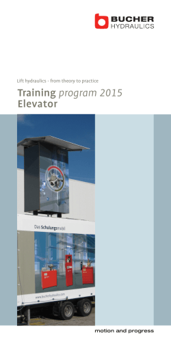 Training program 2015 Elevator