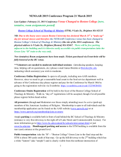 NEMAAR 2015 Conference Program 21 March 2015