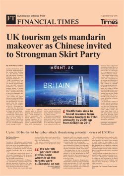 FT2252 – UK tourism gets mandarin makeover as Chinese invited to