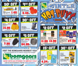 Bomgaars Winter Hot Buys Book!!! Prices Good Feb. 17