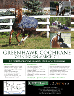 Greenhawk Cochrane - Opening March 7th
