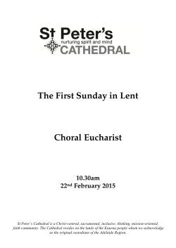 The First Sunday in Lent Choral Eucharist