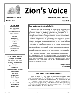 Zion`s Voice - Zion Lutheran Church