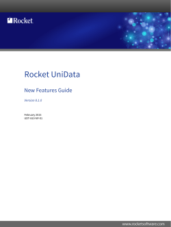 Rocket UniData New Features Guide