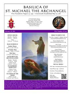 Bulletin - Basilica of St. Michael the Archangel, Pensacola, FL