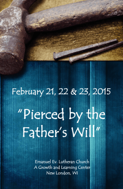 “Pierced by the Father`s Will”