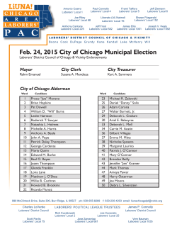 Feb. 24, 2015 City of Chicago Municipal Election