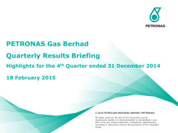 Q4 FY14 vs. Q4 FY13 - PETRONAS Gas Berhad