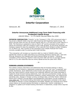 Interfor Announces Additional Long
