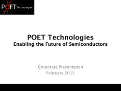 2015 - Poet Technologies