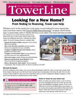 Looking for a New Home? - Tower Federal Credit Union
