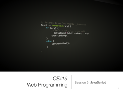 Slides - Web Programming