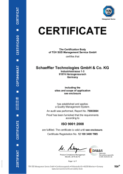 CERTIFICATE - Schaeffler Group