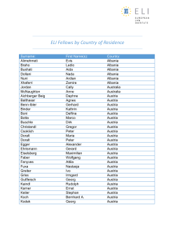ELI Fellows by Country of Residence