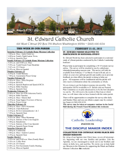 Bulletin 2-15-15 - St. Edward Catholic Church